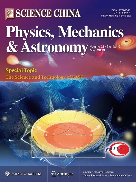 《中国科学：物理学 力学 天文学》英文版) 2019年第5期封面